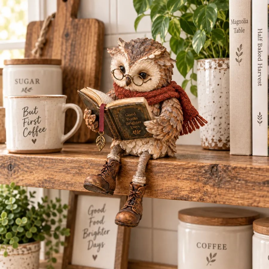 🦉Reading Owl Figurine📖📚️