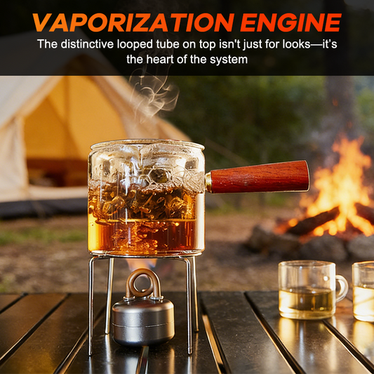 Bærbar spritkomfyr for camping(Ekstra sklisikring inkludert)