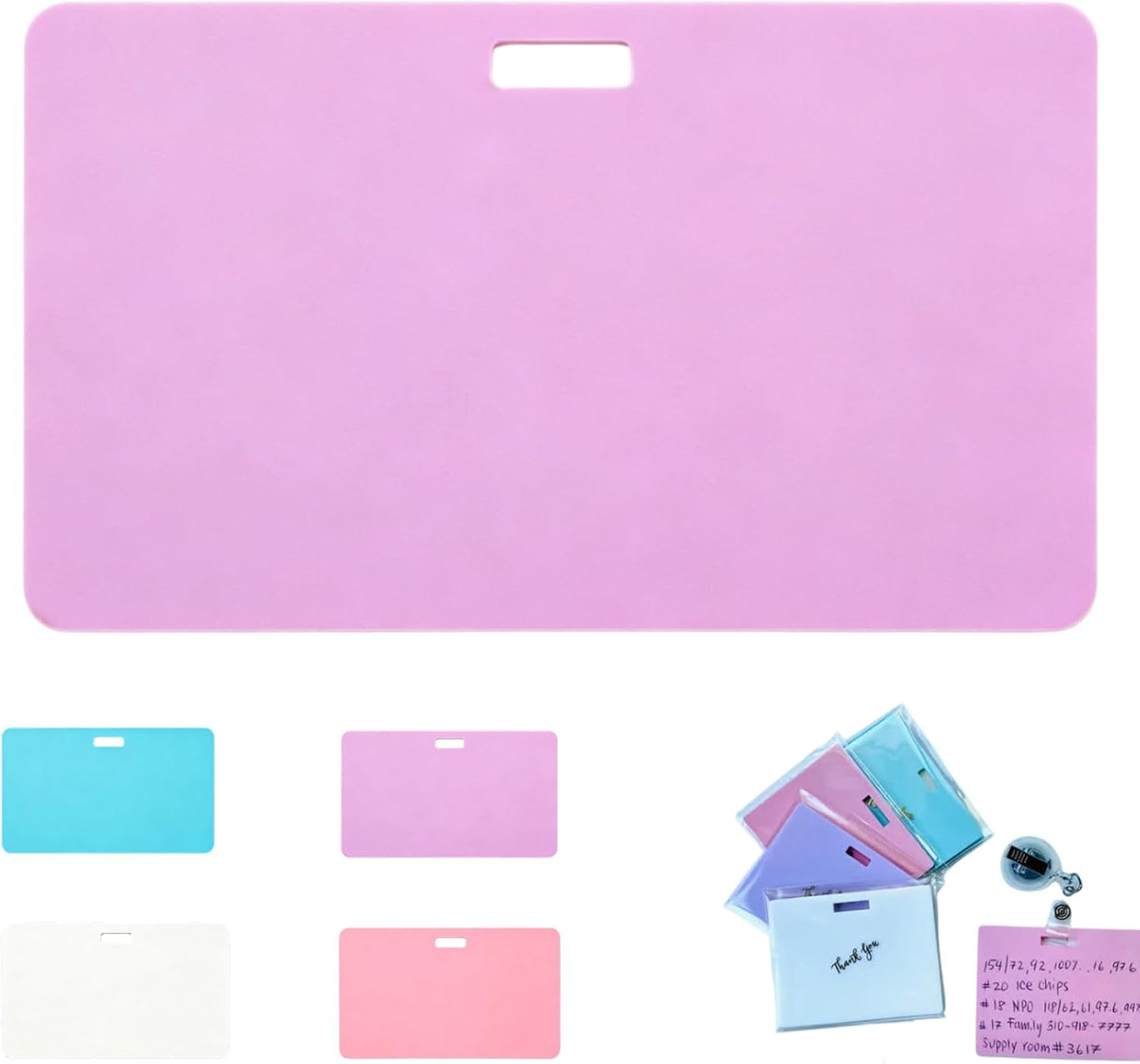 🩺Slettbare notatkort | Skrivbare på begge sider, falmer ikke eller flekker ut (🖊Skriv. Tørk. Gjenta.) 🎁Gratis klips inkludert