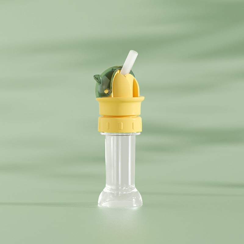 🥤Omformingslokk med tut til vannflasker og sugerør | Passer til alle juice- og vannflasker | Sølbeskyttet flip-top-lokk for småbarn og barn