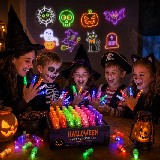 👻🎃 Halloween-fingerprojektorringer – LED-festgaver til barn