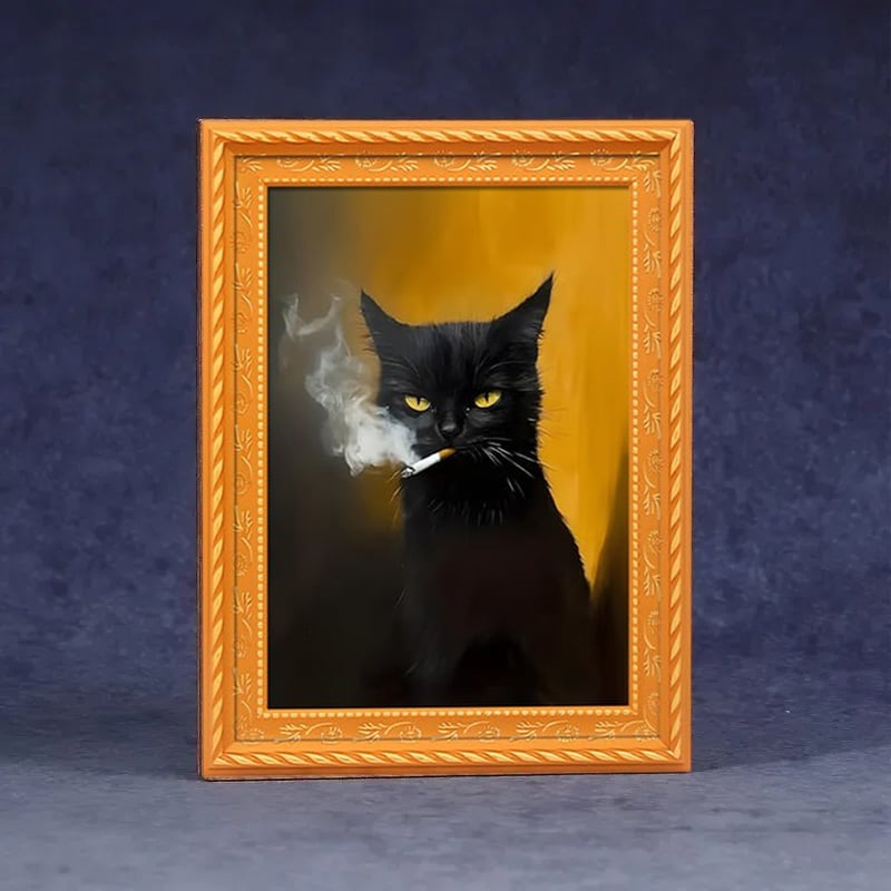🌹 Söta kylskåpsmagneter med katter – Förtrollande kattdekorationer med ram för hemmet och kontoret 🐱✨