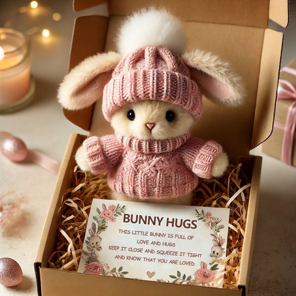 🎉Spesialtilbud🐇Håndlaget mini-kanin som koselig påskegave