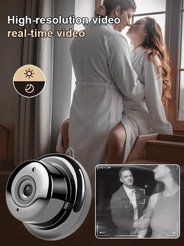 📸 1080P mini trådløst kamera Myntstørrelse, installer hvor som helst, fjernovervåking i sanntid via smarttelefon.