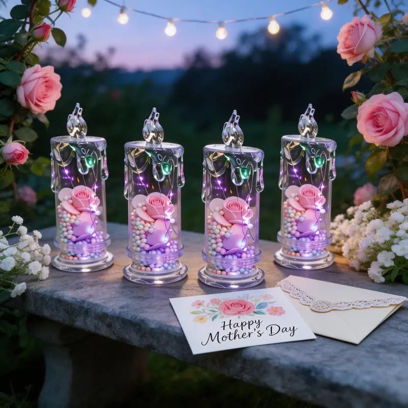 💖 Tidsbegrenset tilbud til morsdagen 🌹 Roseformet lyslampe