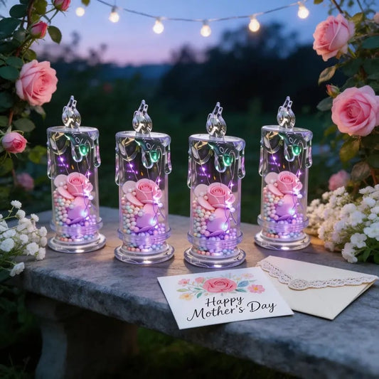 💖 Tidsbegrenset tilbud til morsdagen 🌹 Roseformet lyslampe