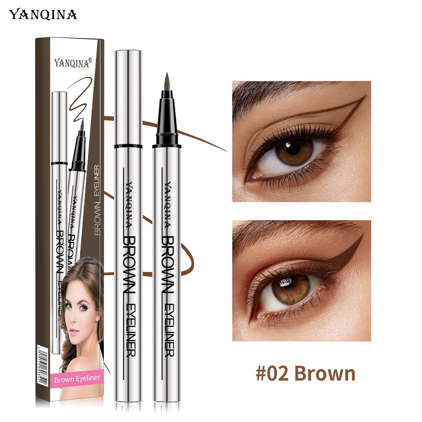 ✨🖌️ Langvarig vanntett eyeliner — Vegansk formel, 24-timers jevn og lett bruk 💫