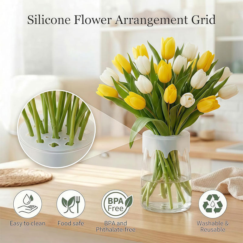 🌸Spiral Ikebana silikon blomsterstilkholder