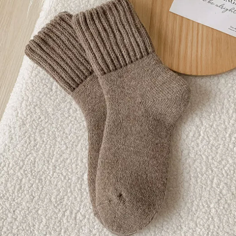 🧦 5 Par Dame Ullsokker – Varme Midtsokker