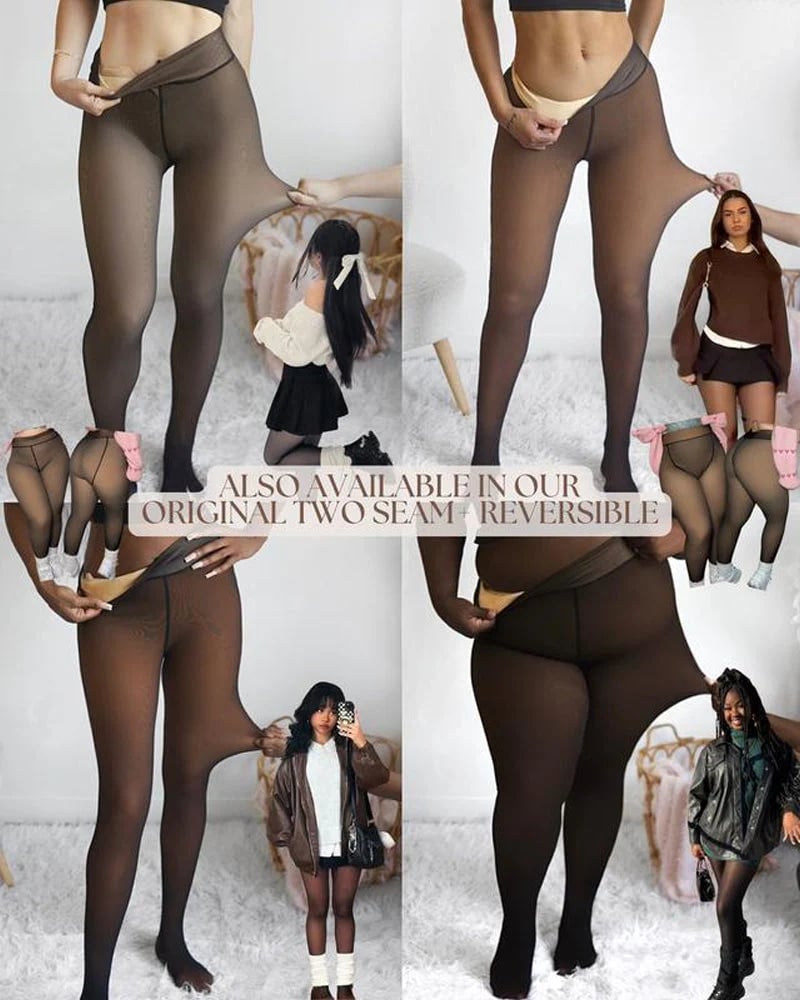 ⚡Over 50 000 solgt!❄️Fleece-leggings med én søm som former figuren✨✨Hold deg varm. Se stram og slank ut. 💕
