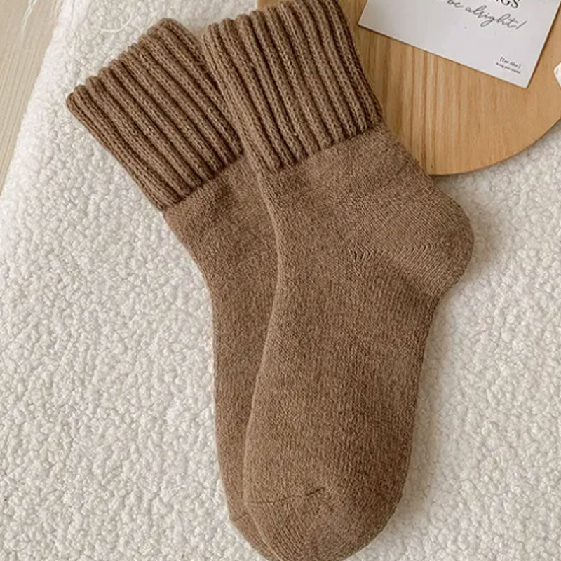 🧦 5 Par Dame Ullsokker – Varme Midtsokker