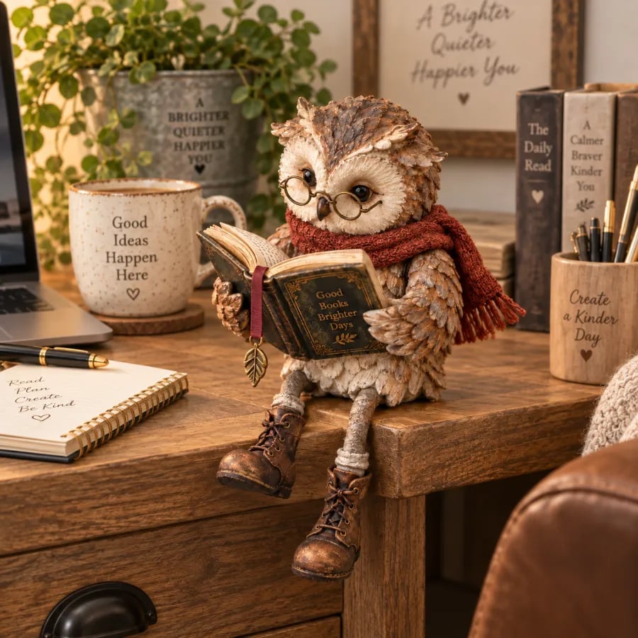 🦉Reading Owl Figurine📖📚️