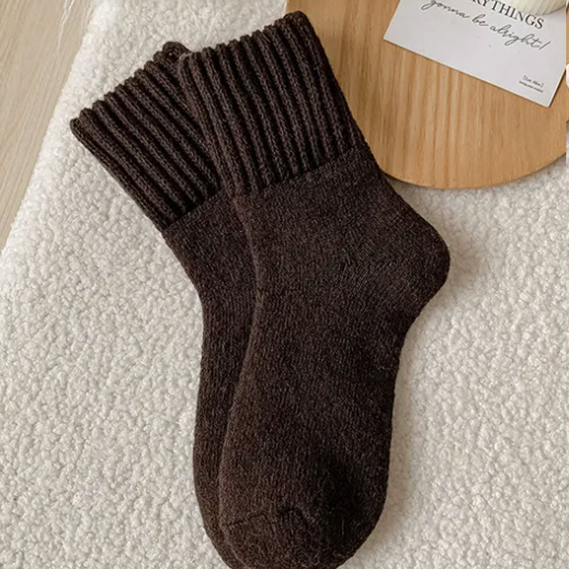 🧦 5 Par Dame Ullsokker – Varme Midtsokker