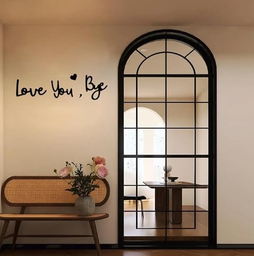 "Love you Bye" ✨Dekorativt veggskilt i tre – uten å skade veggen