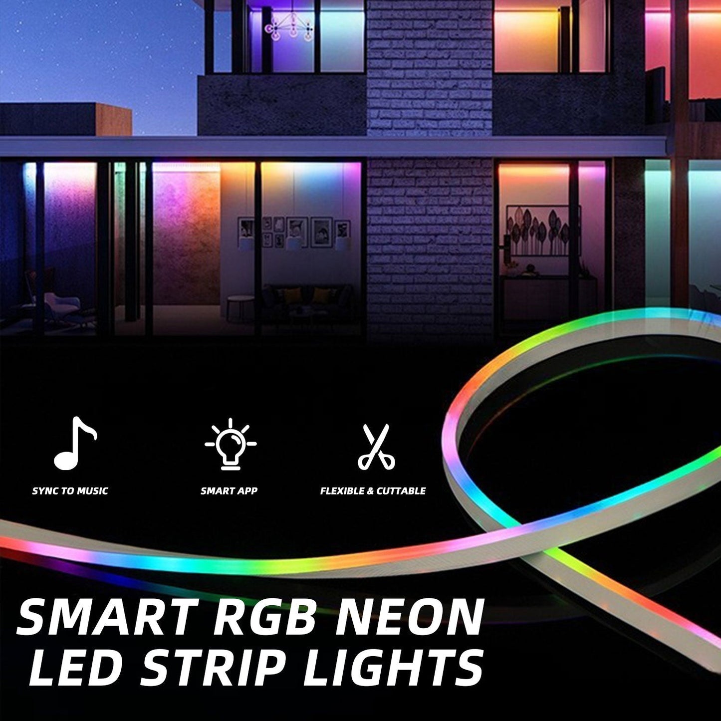 Smarte RGB neon LED-stripelys