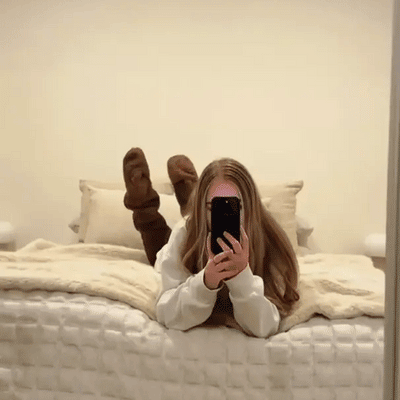 Gåse dun knestrømper til jul