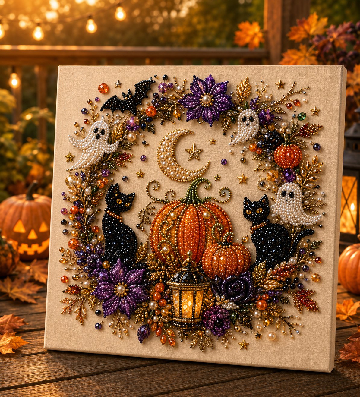 🔥 Siste dag med 49 % rabatt – 👻✨ Halloween-perlekunst-DIY-sett – Forvandle små perler til skummel-søt magi
