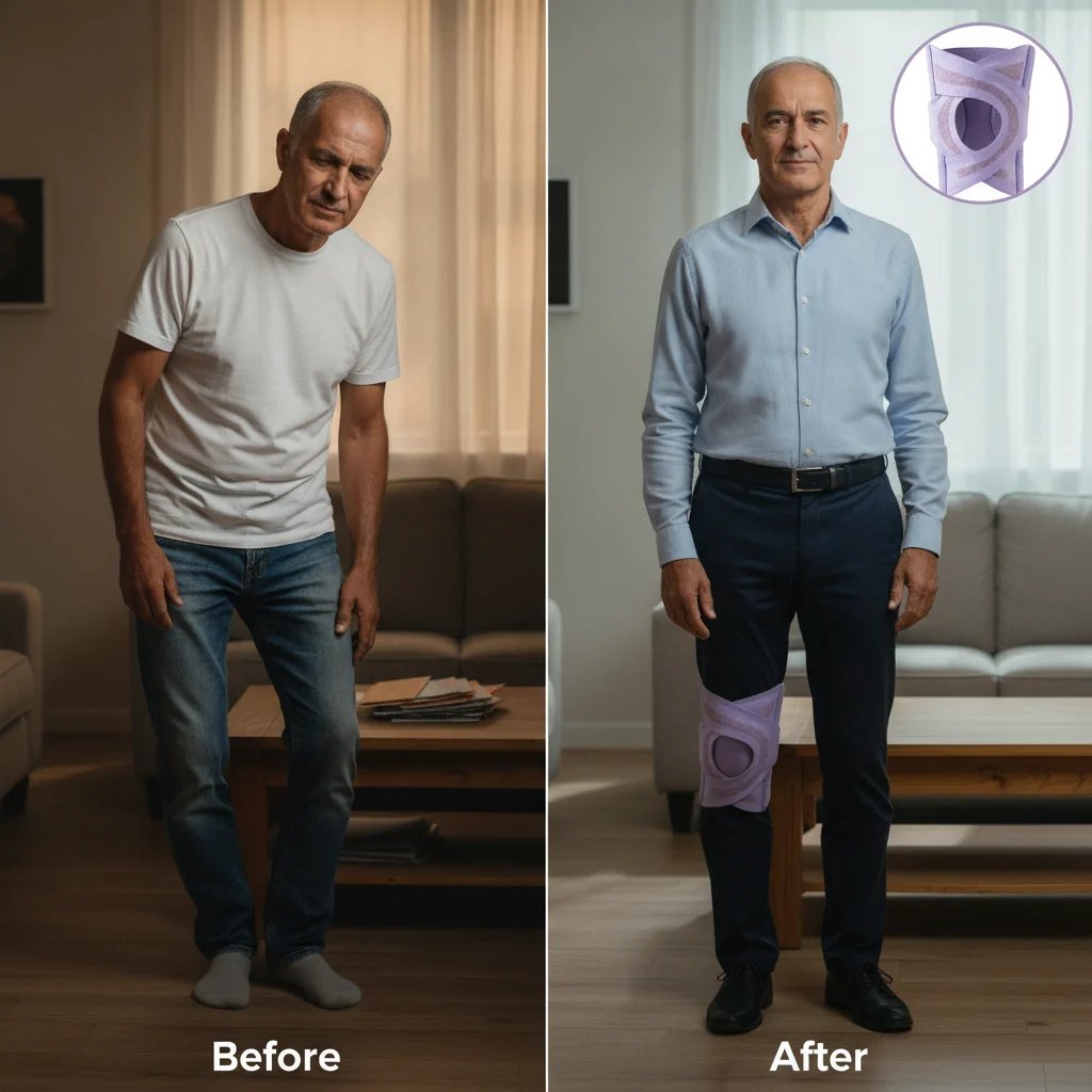 Justerbar kneortose med hengsler og sidestabilisatore