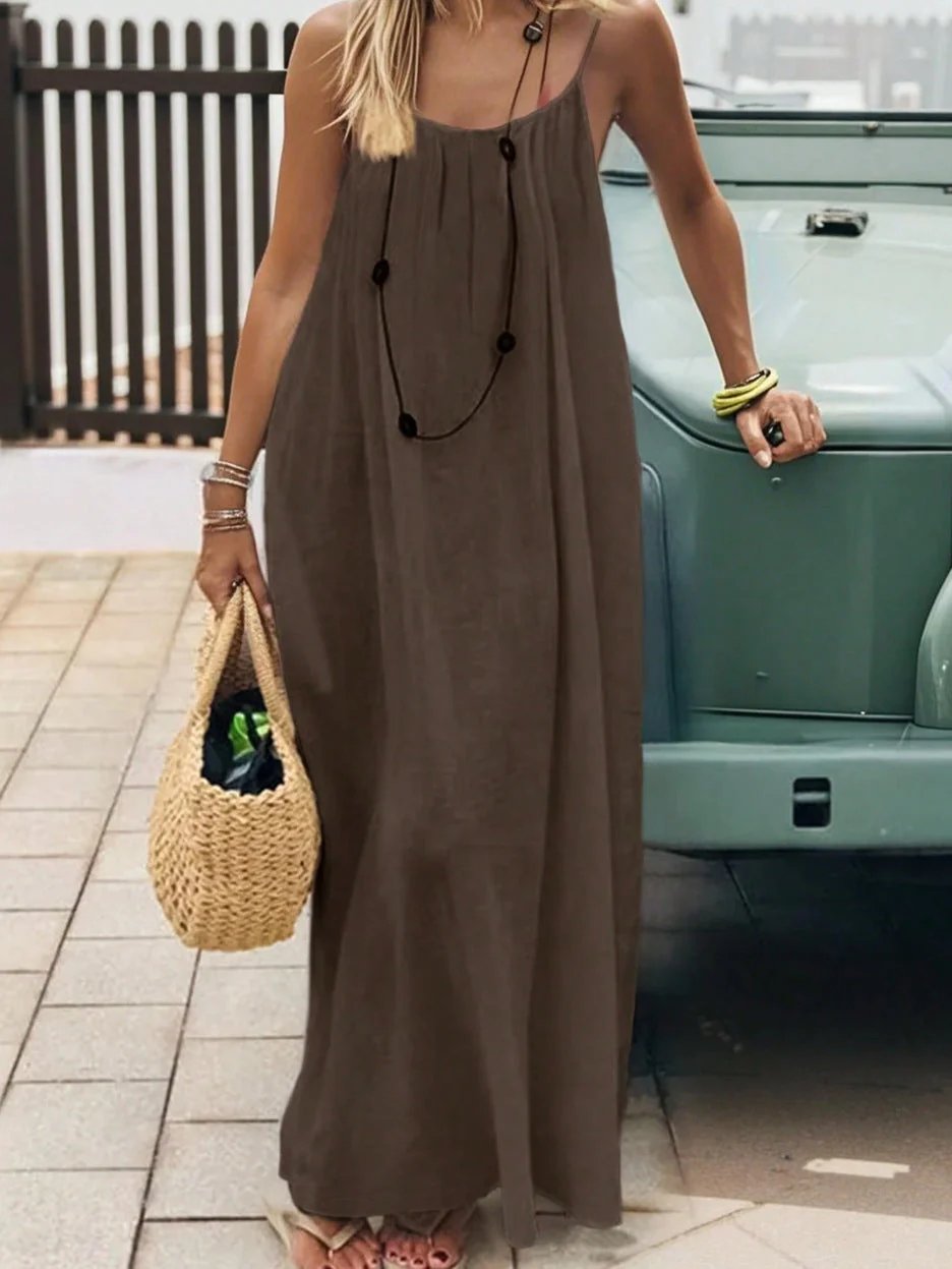 Off-Season Steal✨60% OFF 💃 Backless Spaghetti Strap Maxi Dress