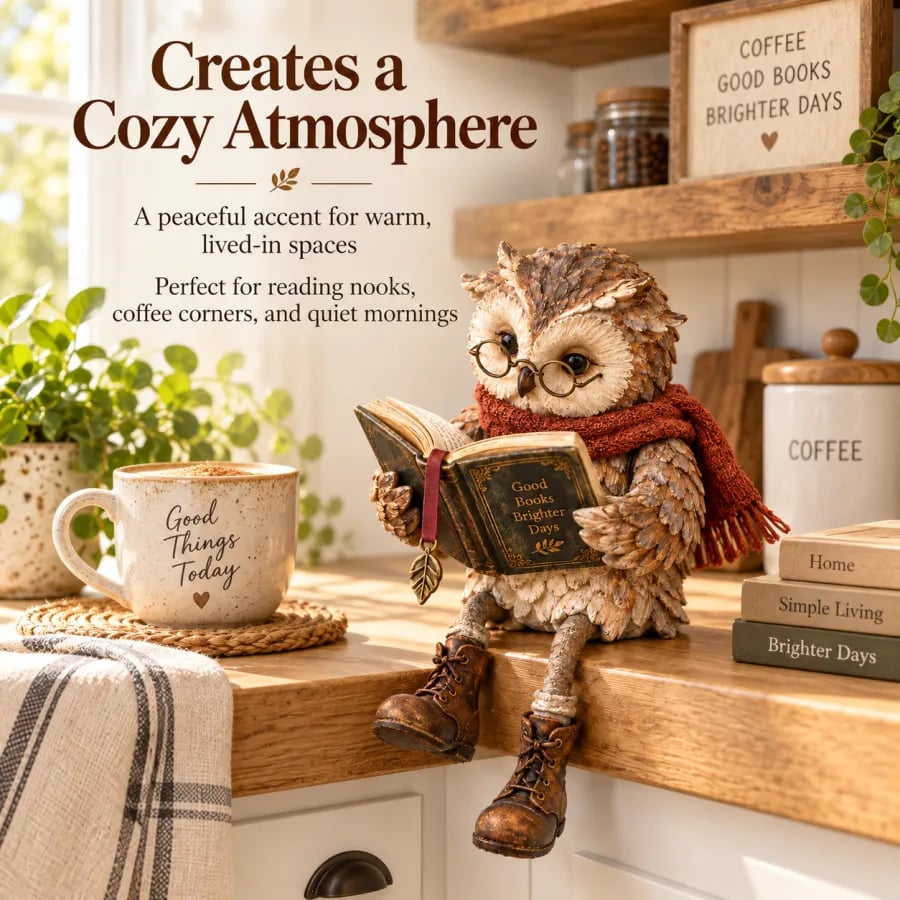 🦉Reading Owl Figurine📖📚️