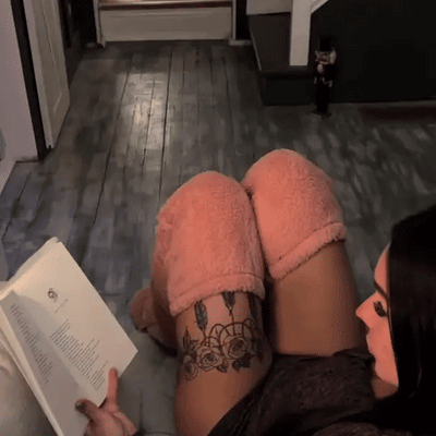 Gåse dun knestrømper til jul