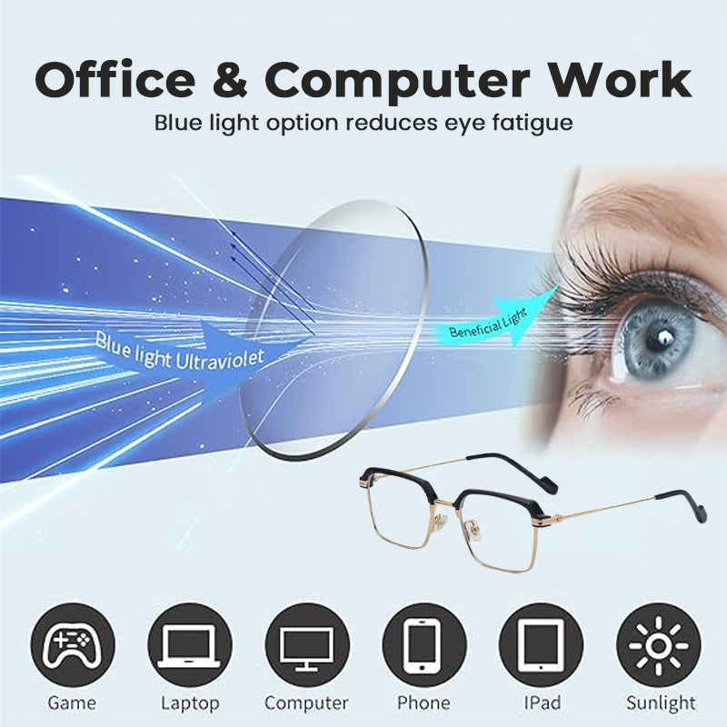 👓Fotokromatiske briller – Automatisk mørklegging, UV400 blålysblokkering