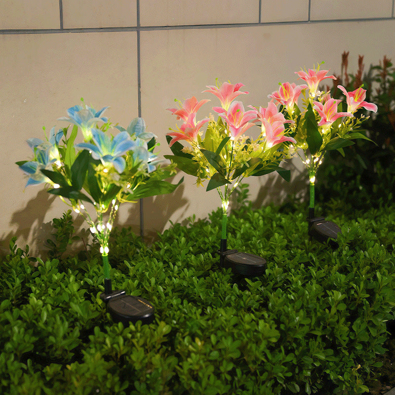 🌸Solcelledrevne blomsterlykter – vanntett hagedekorasjon