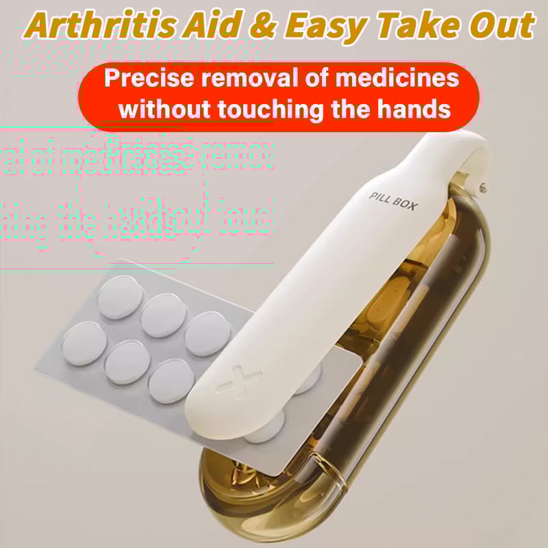 🔥2024 SALG - 2 I 1 bærbar enkel pilleuttrekker og lagdelt organisering