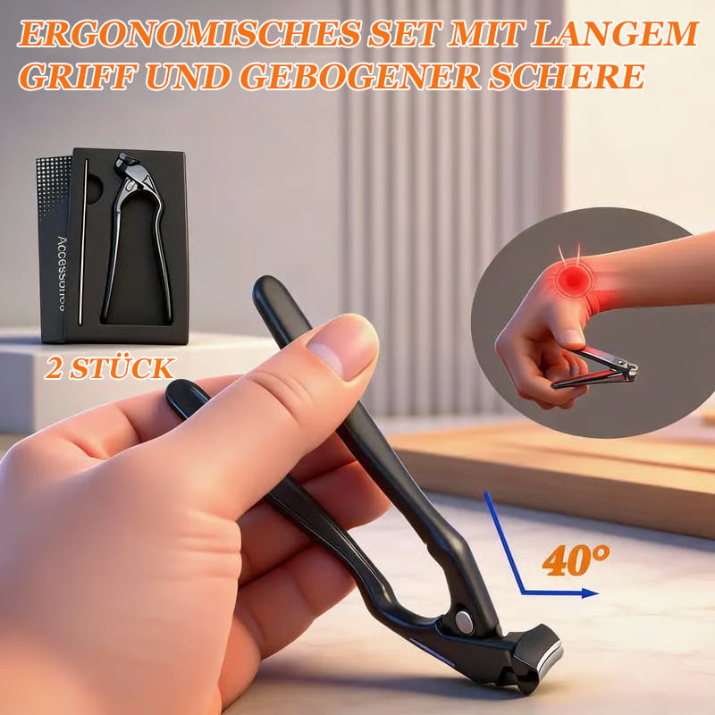 ✂️🖤Svart, buet negleklipper – ergonomisk og enkel å bruke for eldre menneske❤️