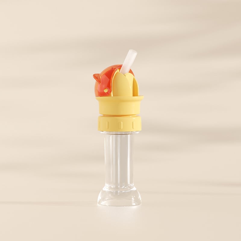 🥤Omformingslokk med tut til vannflasker og sugerør | Passer til alle juice- og vannflasker | Sølbeskyttet flip-top-lokk for småbarn og barn