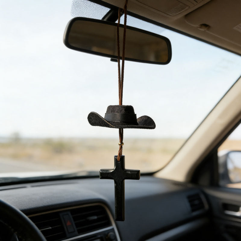 🤠 Cowboyhatt og korsanheng | En tur med stil og tro 🚗✨