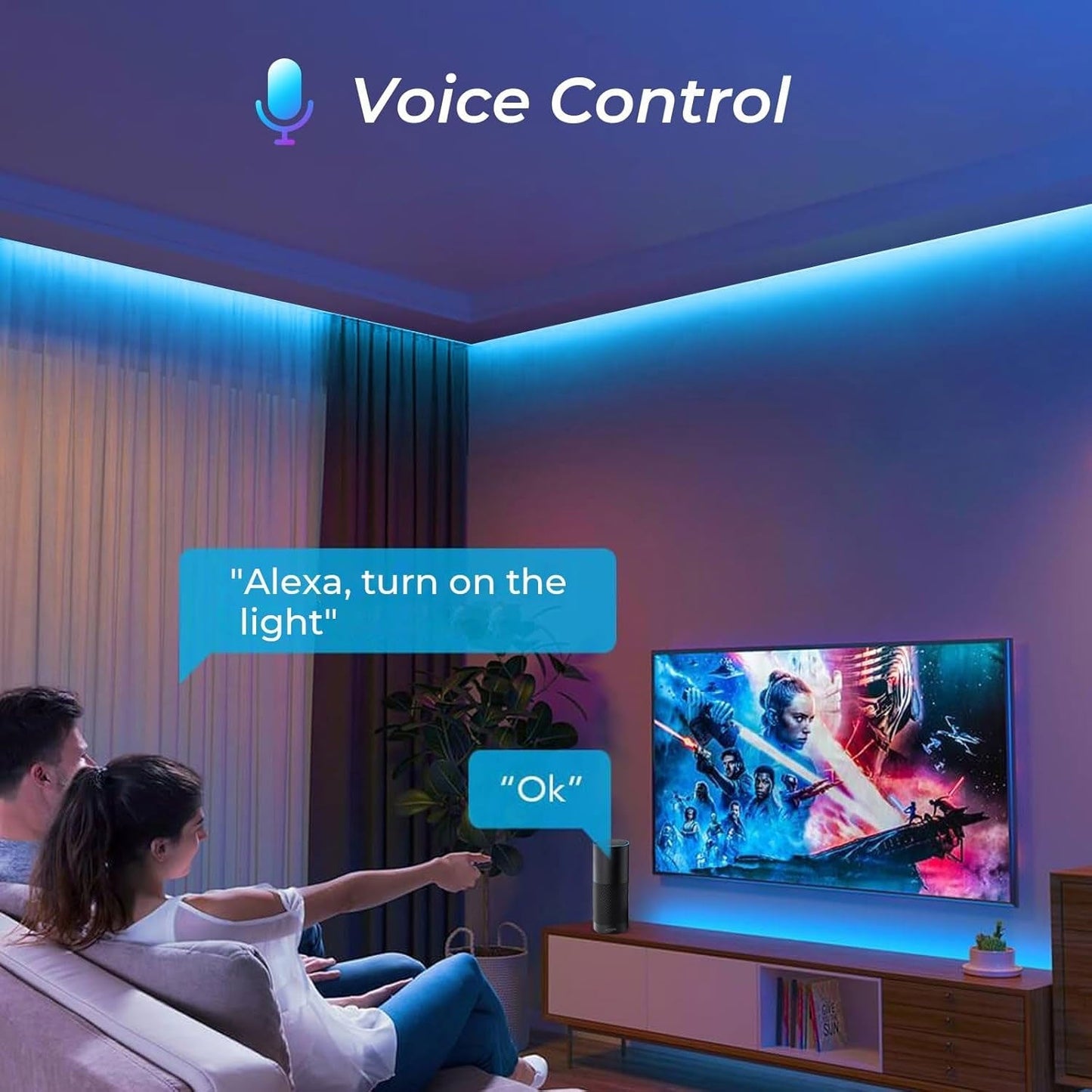 Smarte RGB neon LED-stripelys