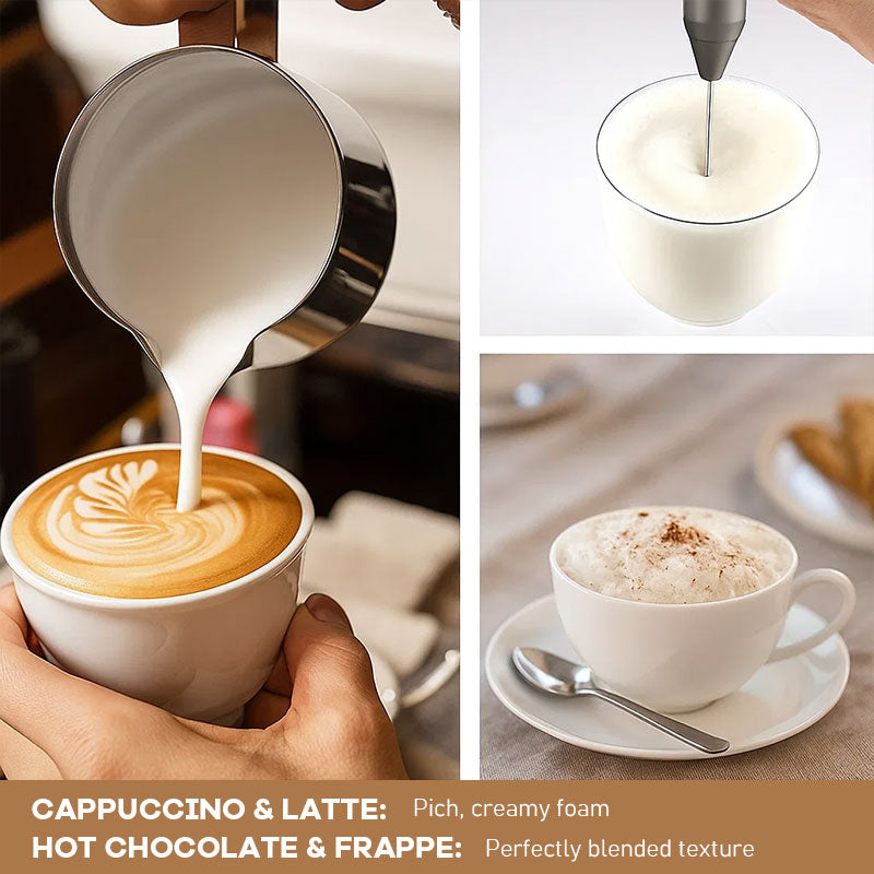 ☕ Handhållen elektrisk mjölkskummare & äggvis