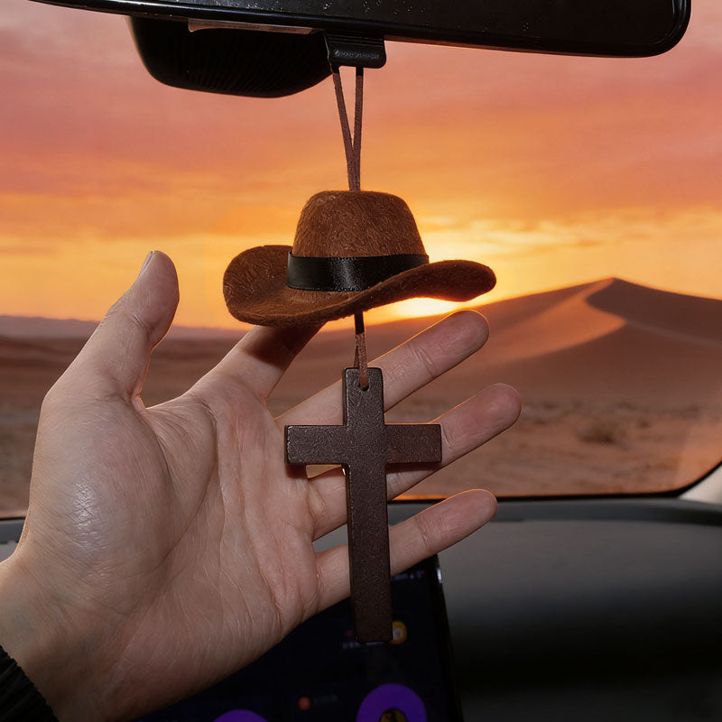 🤠 Cowboyhatt og korsanheng | En tur med stil og tro 🚗✨