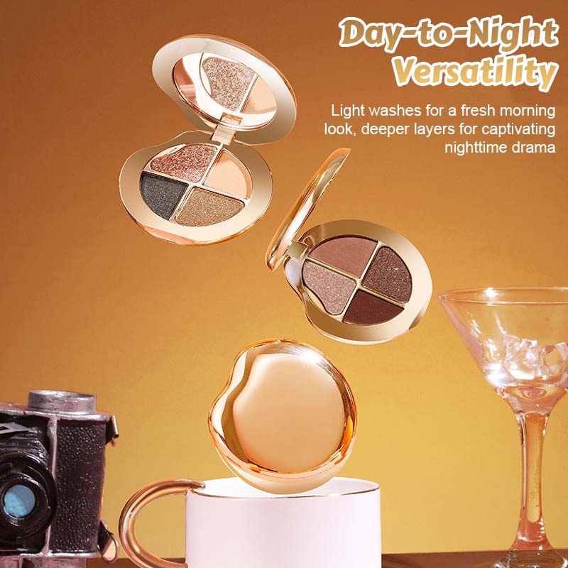 Øyenskyggepalett med fire farger og stjernehimmel (🔥Leveres med en multifunksjonell sminkekost)
