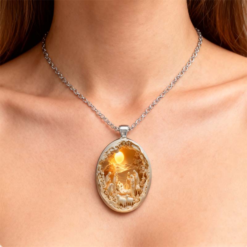 Det hellige land, troens stråleglans - Miniatyranheng i julemotiver