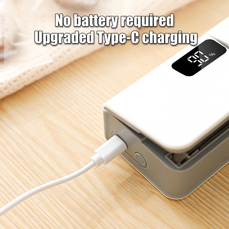 🔧Bærbar USB-forseglingsmaskin med to funksjoner – forsegling og åpning, LED-display med 6 innstillinger