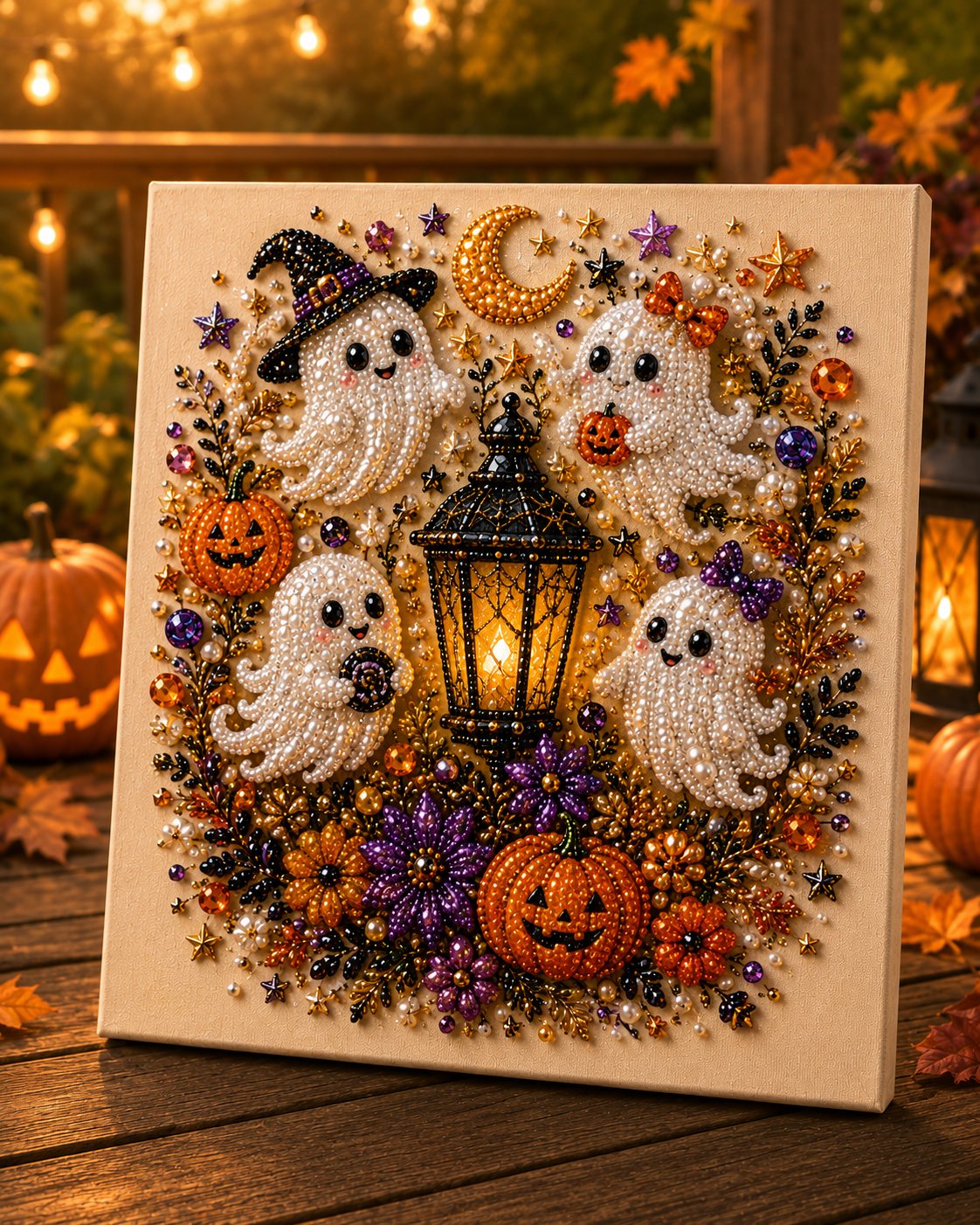 🔥 Siste dag med 49 % rabatt – 👻✨ Halloween-perlekunst-DIY-sett – Forvandle små perler til skummel-søt magi