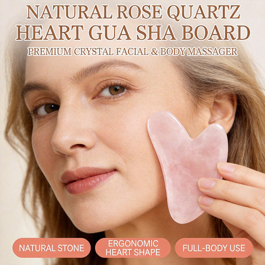 🔥Kjøp 1, få 1 gratis💖Gua Sha-massasjeverktøy i naturkrystall i hjerteform – Gua Sha-verktøy for hele kroppen, til ansikt, hals og krop