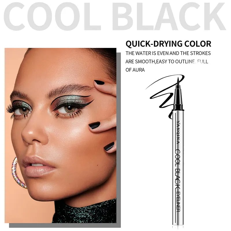 ✨🖌️ Langvarig vanntett eyeliner — Vegansk formel, 24-timers jevn og lett bruk 💫