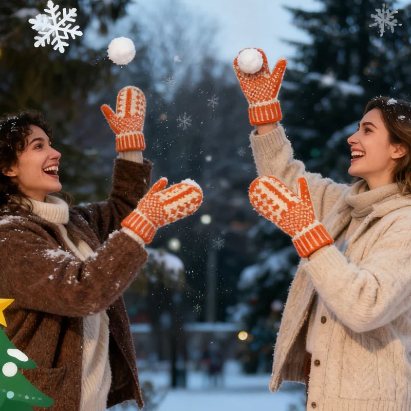 🔥SISTE DAG 49 % RABATT – 🎅🧤✨ Nordiske strikkede hansker med skjult pixel-langfinger – retrostil og rebellisk humor! ✨❄️