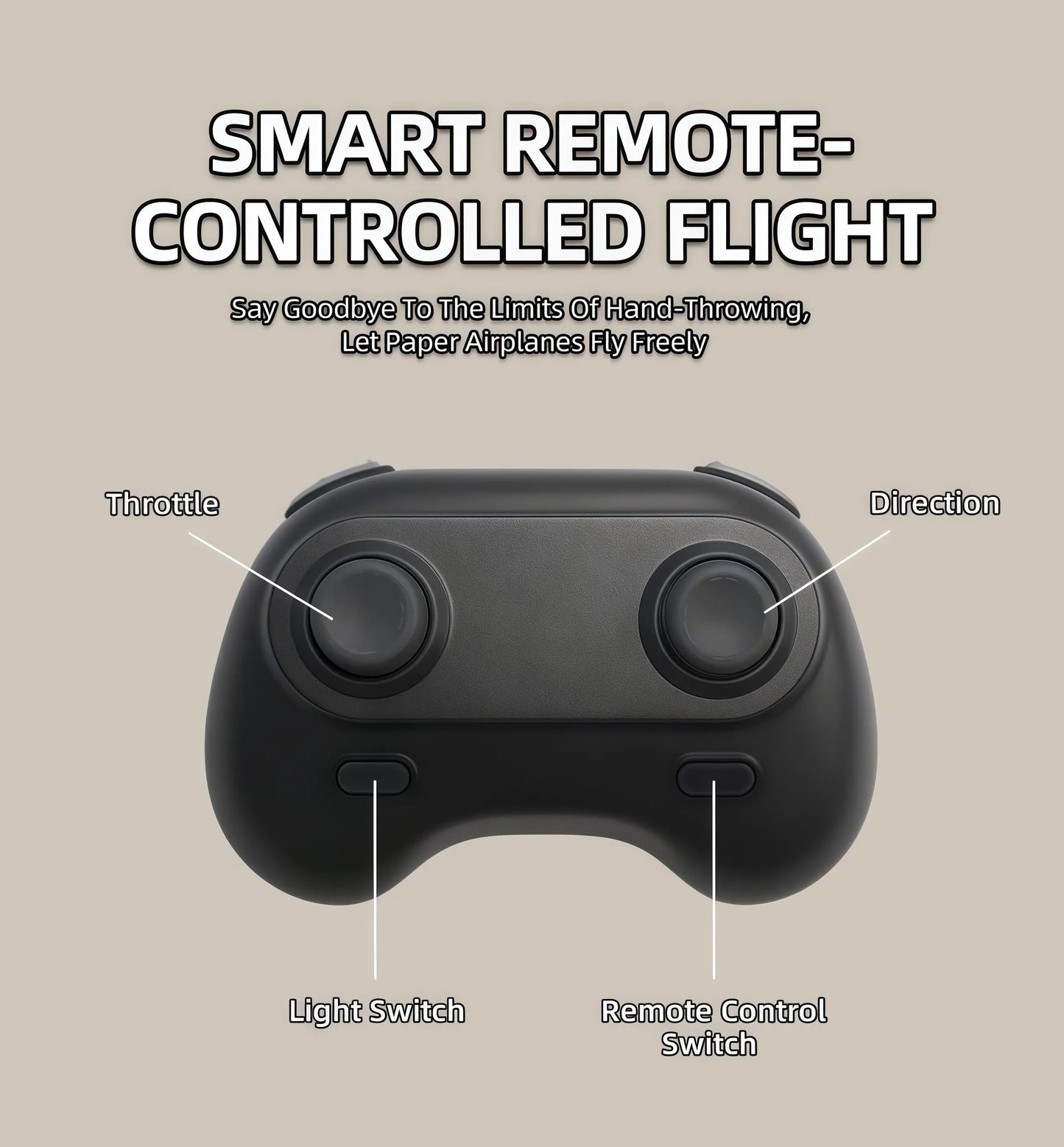 Hotfree Power-Up RC papirflysett med gyrostabilisator – DIY elektrisk fjernstyrt fly med doble propeller, lett sammenleggbar flygende STEM-leke