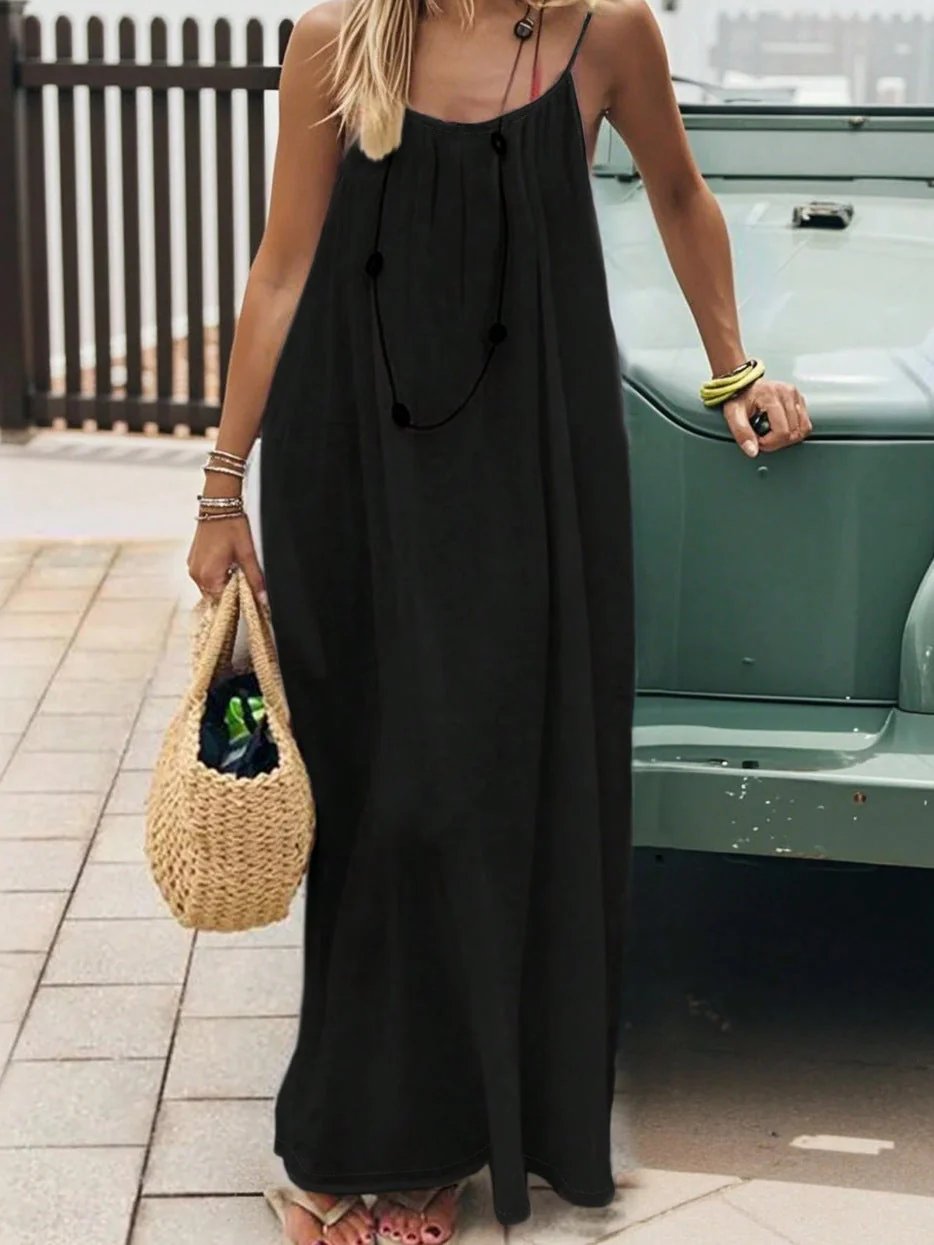 Off-Season Steal✨60% OFF 💃 Backless Spaghetti Strap Maxi Dress