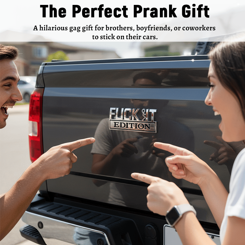 🔥Siste dag 50 % rabatt🔥Fvck It Edition 3D-emblemer, morsomme klistremerker til biler, lastebiler, SUV-er og motorsykler