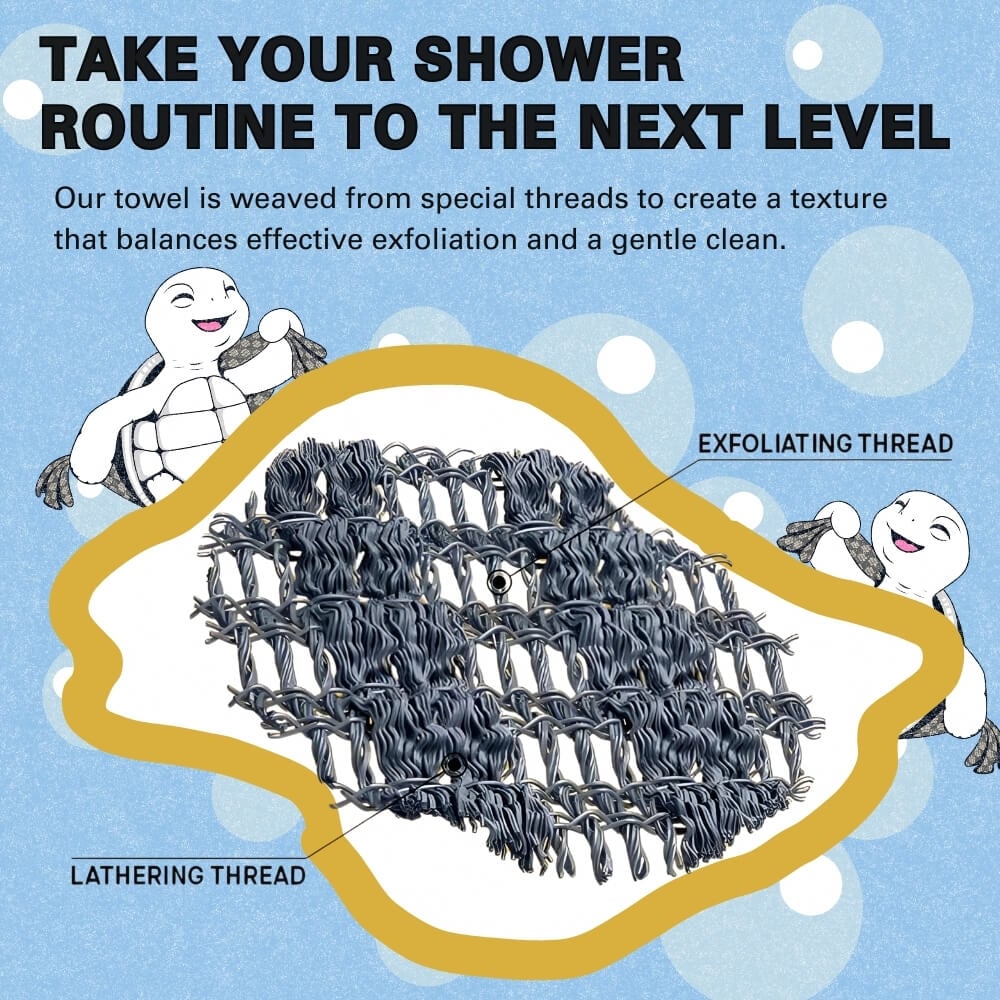 🎁Siste dag: Kjøp 1, få 2 gratis🔥🧼Eksfolierende antibakteriell dusjhåndkle🚿