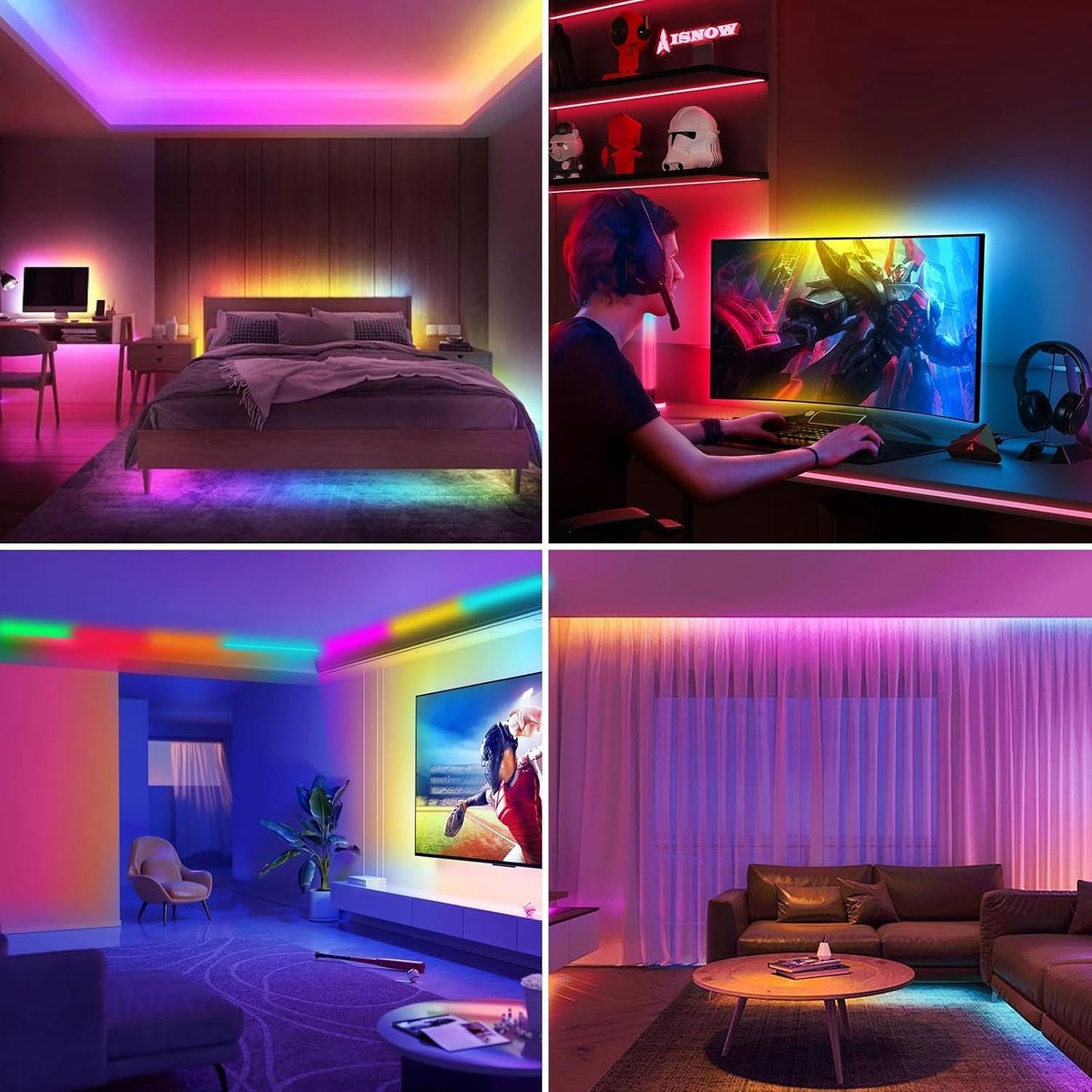 Smarte RGB neon LED-stripelys