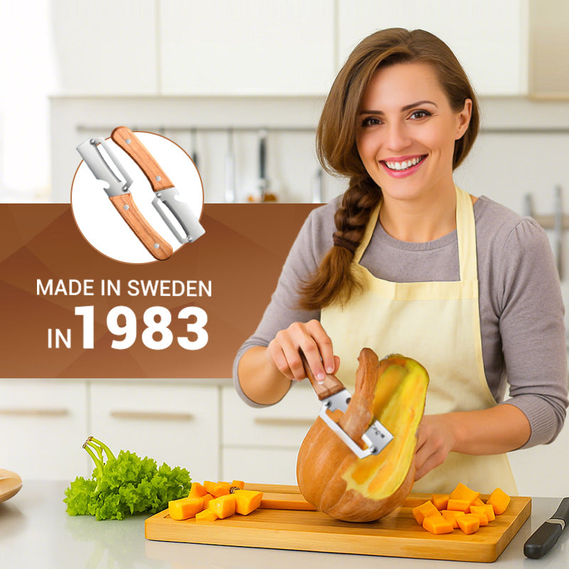 🥕 KJØP 2, FÅ 1 GRATIS! 🔥 Multifunksjonell grønnsaksskreller til kjøkkenet – blad i rustfritt stål, ergonomisk håndtak og perfekt til frukt og grønnsaker ✨