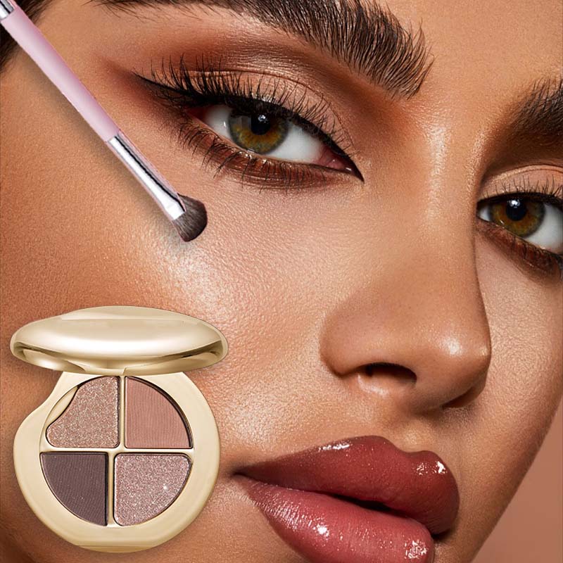 Øyenskyggepalett med fire farger og stjernehimmel (🔥Leveres med en multifunksjonell sminkekost)