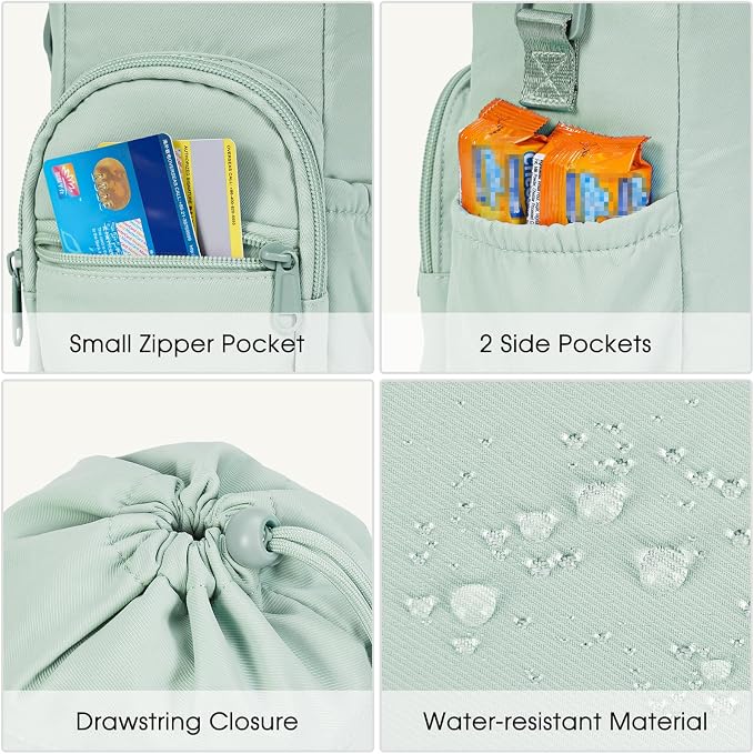 ✨Slitasjebestandig og vanntett💦Flaskeholder-slingbag med mobillomme – skulderveske med kryssrem