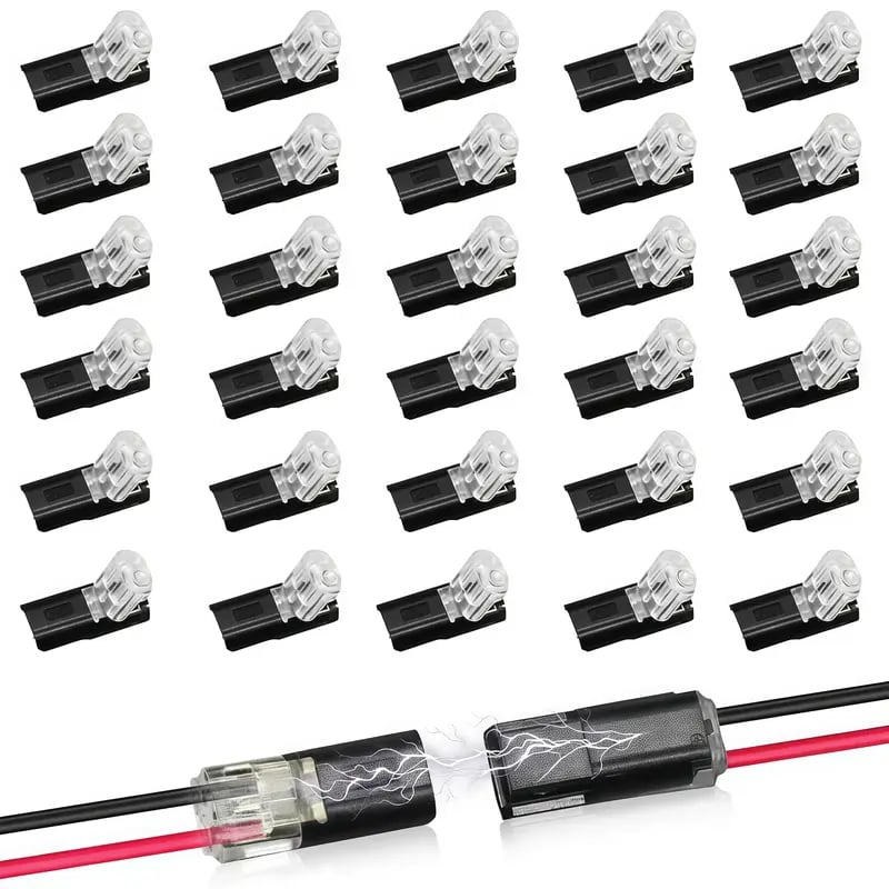 Rask kabelforbindelse🔌Dobbel kabelforbindelse LED-lyskjedeforbindelser 2 pinner